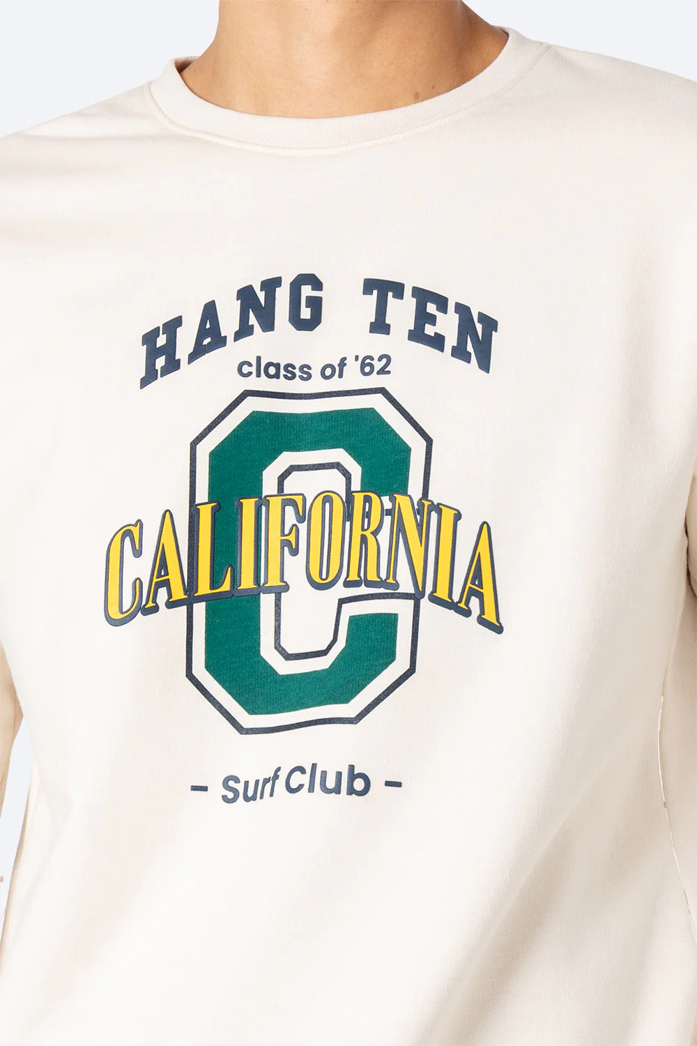 Sudadera beige cuello redondo - Imagen 3