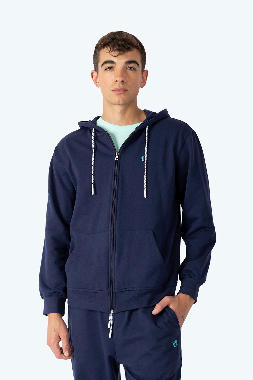 Sudadera abierta azul oscuro - Imagen 3