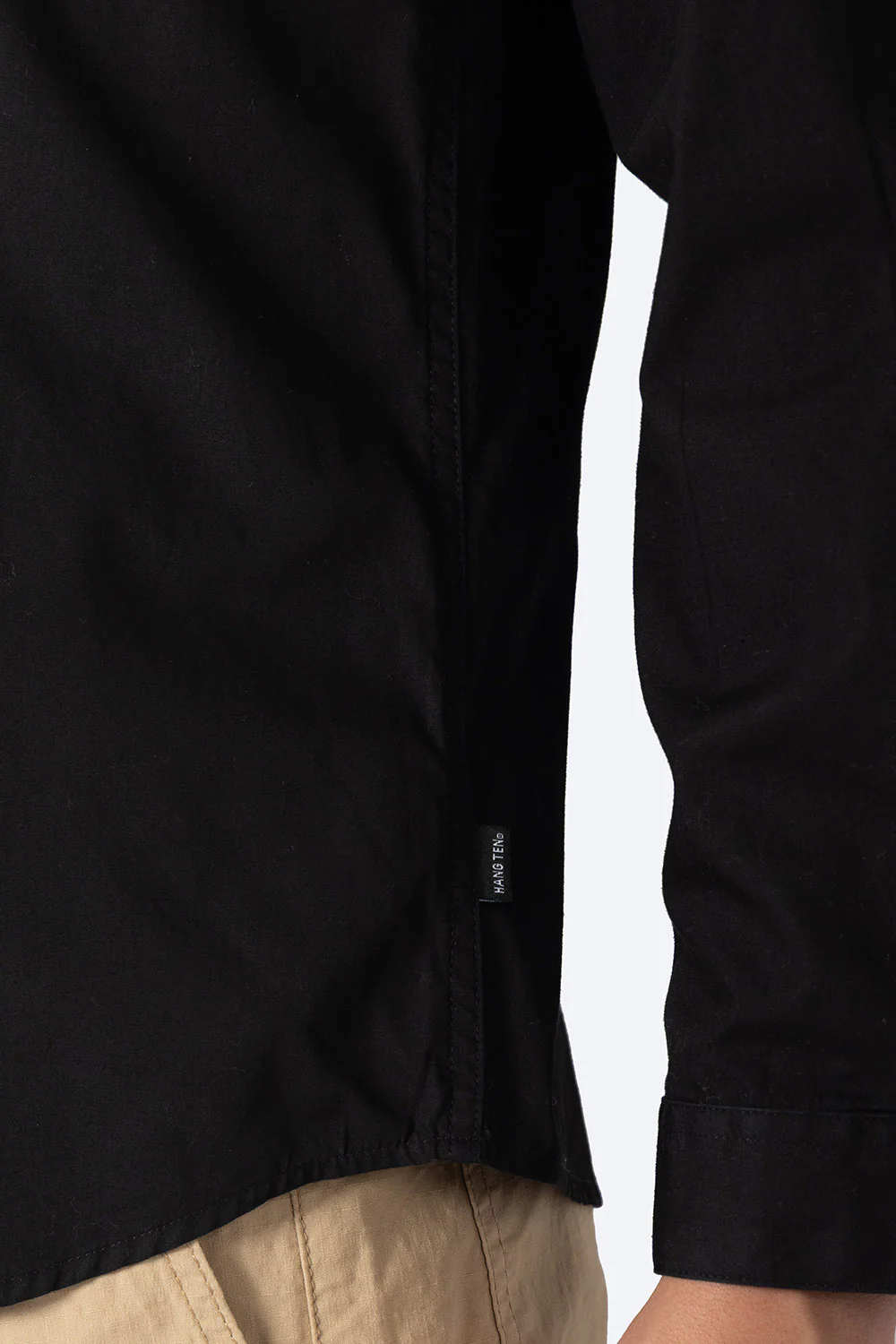 Camisa manga larga color negro - Imagen 3