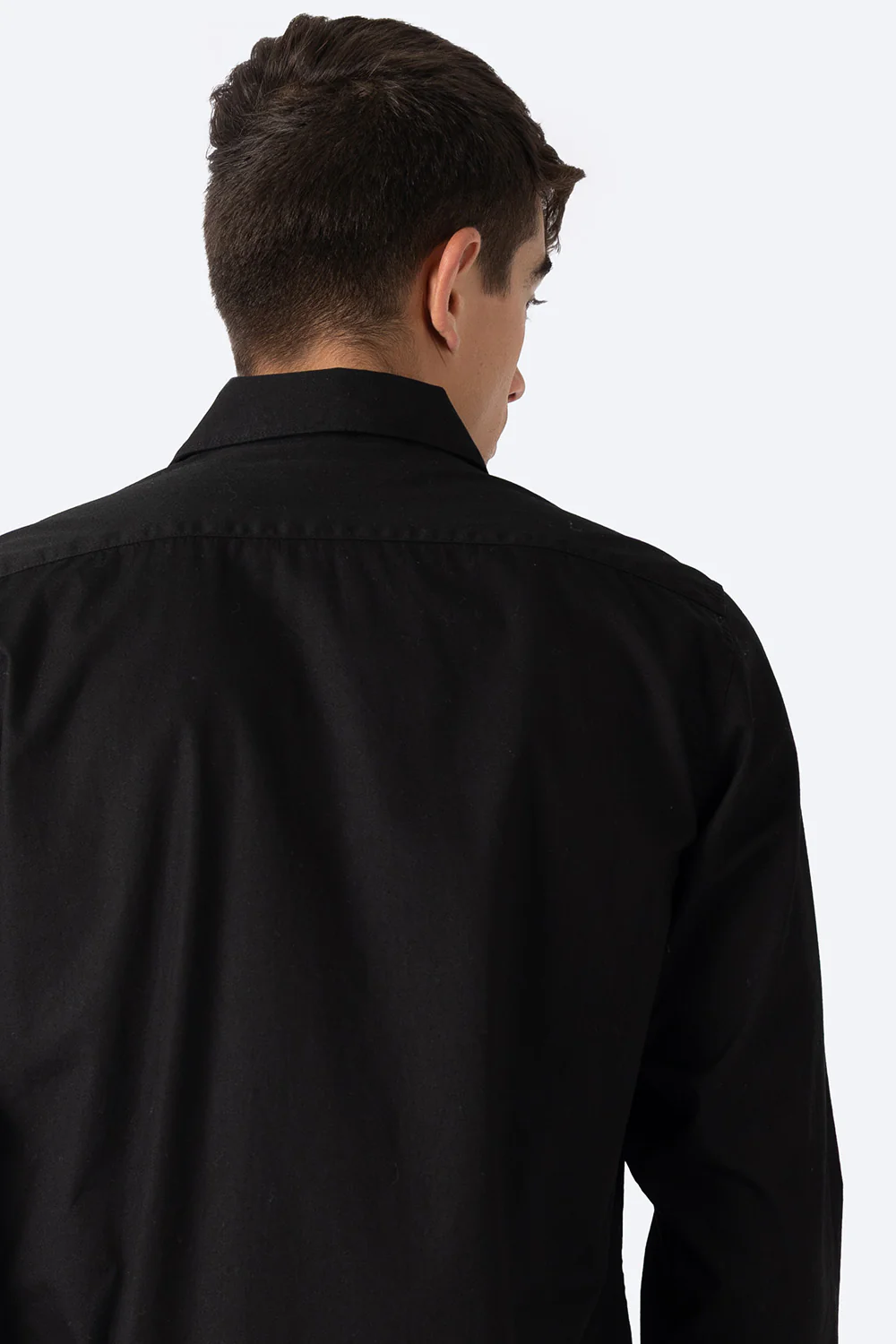 Camisa manga larga color negro - Imagen 2