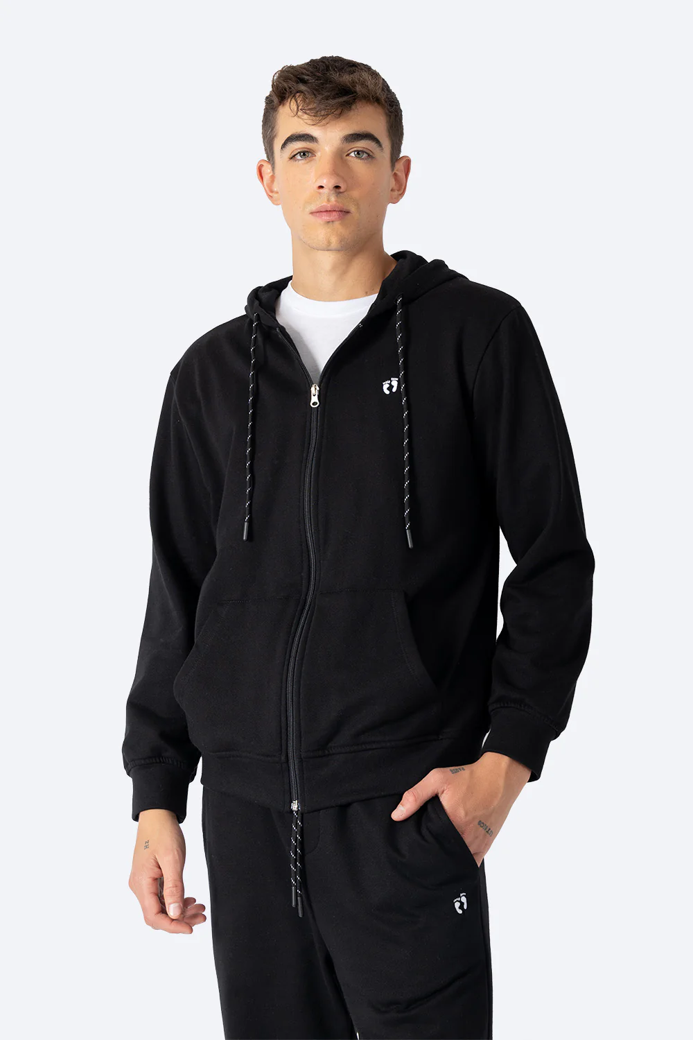 Sudadera abierta negra