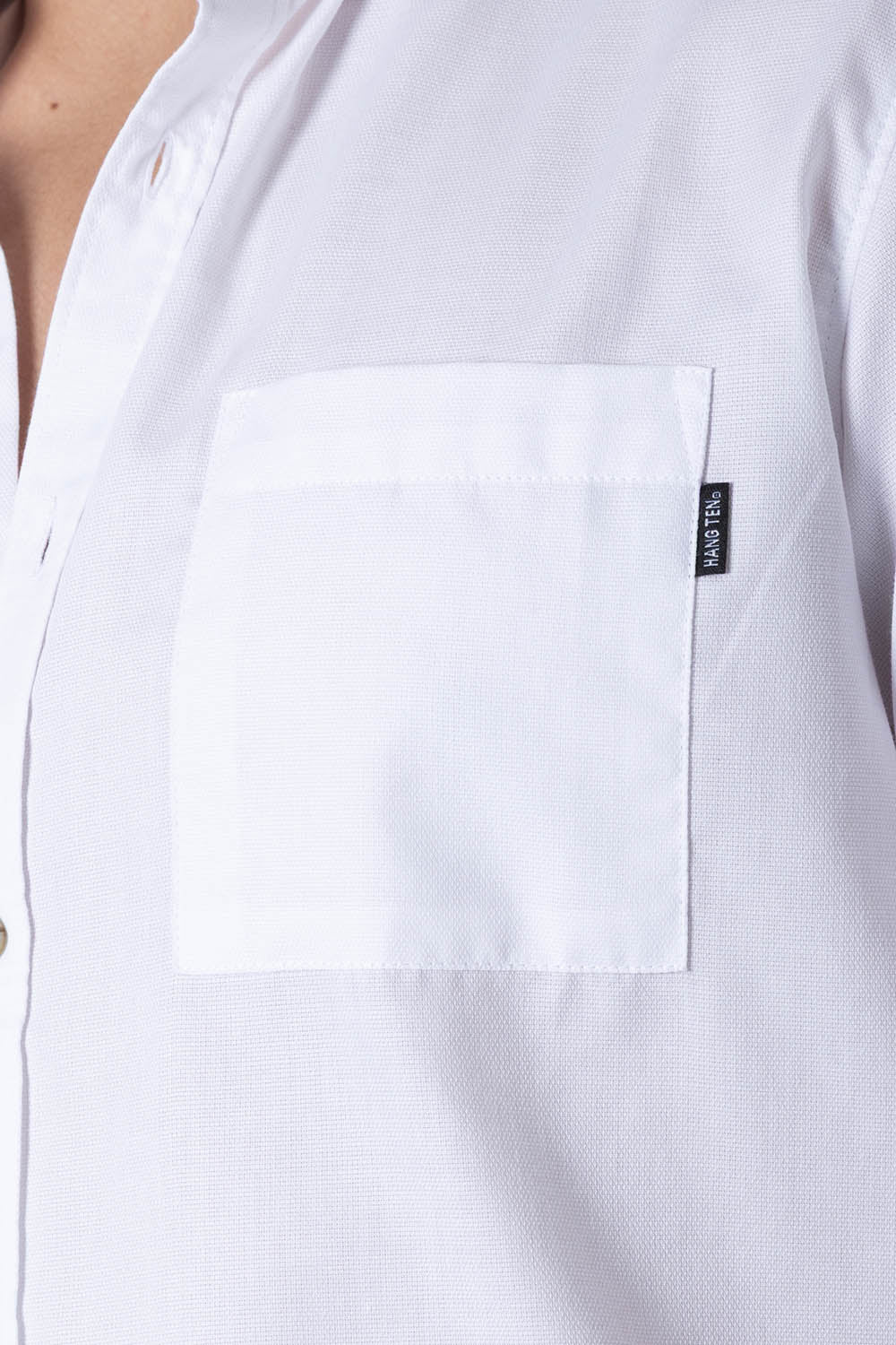 Camisa blanca manga corta con bolsa - Imagen 2