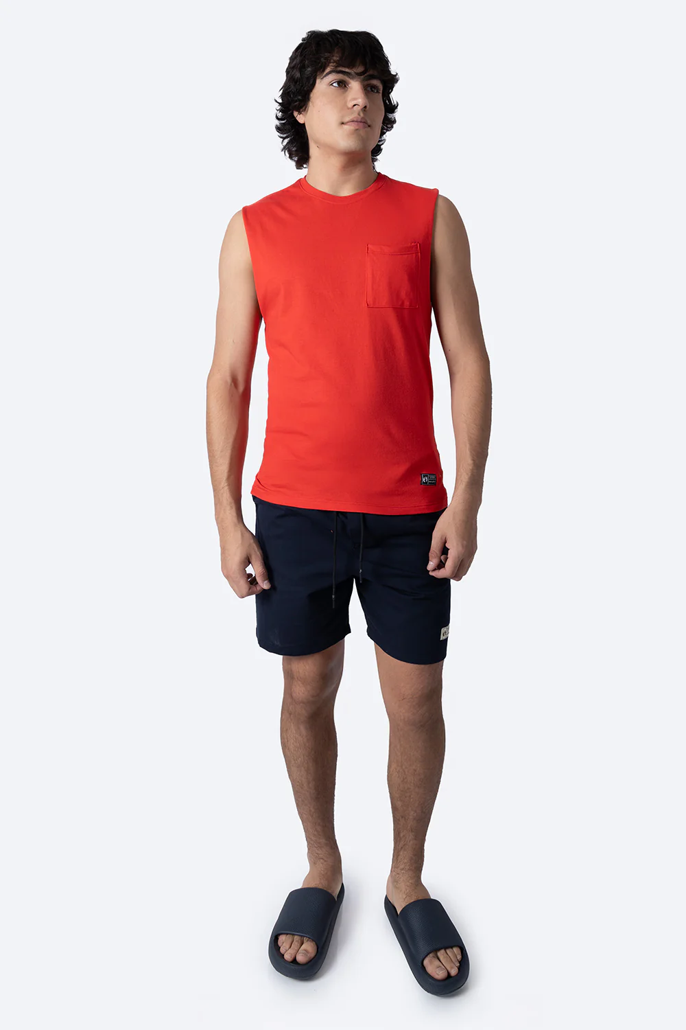 Tank top roja relaxed fit - Imagen 4