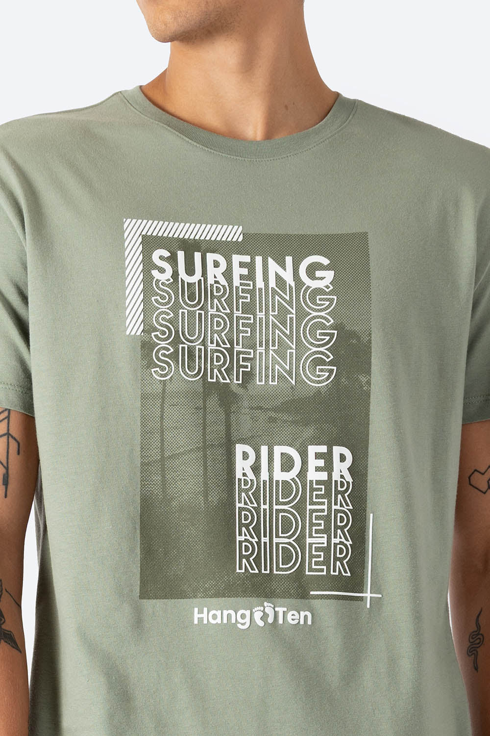 Playera verde claro SURFING - Imagen 3