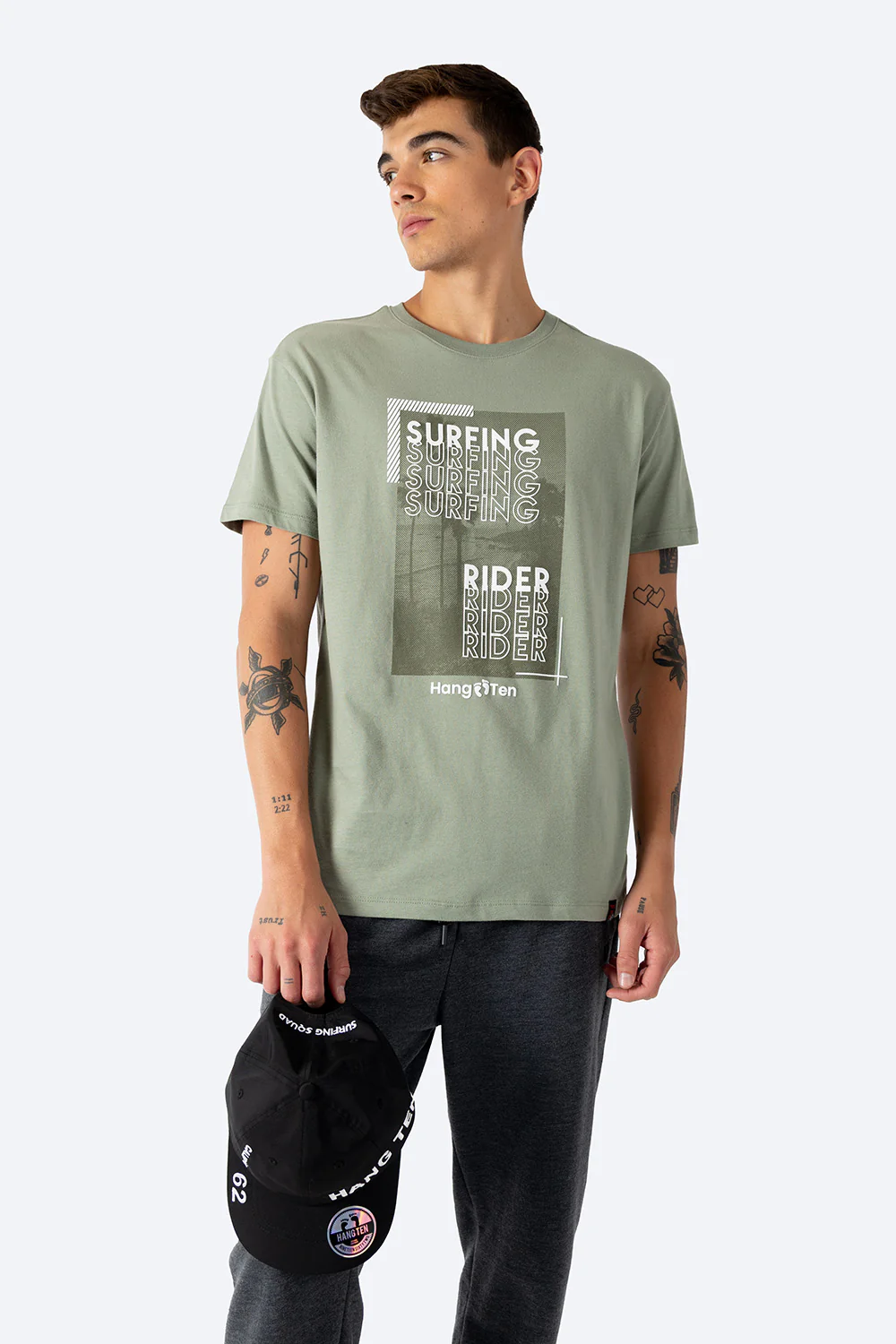 Playera verde claro SURFING