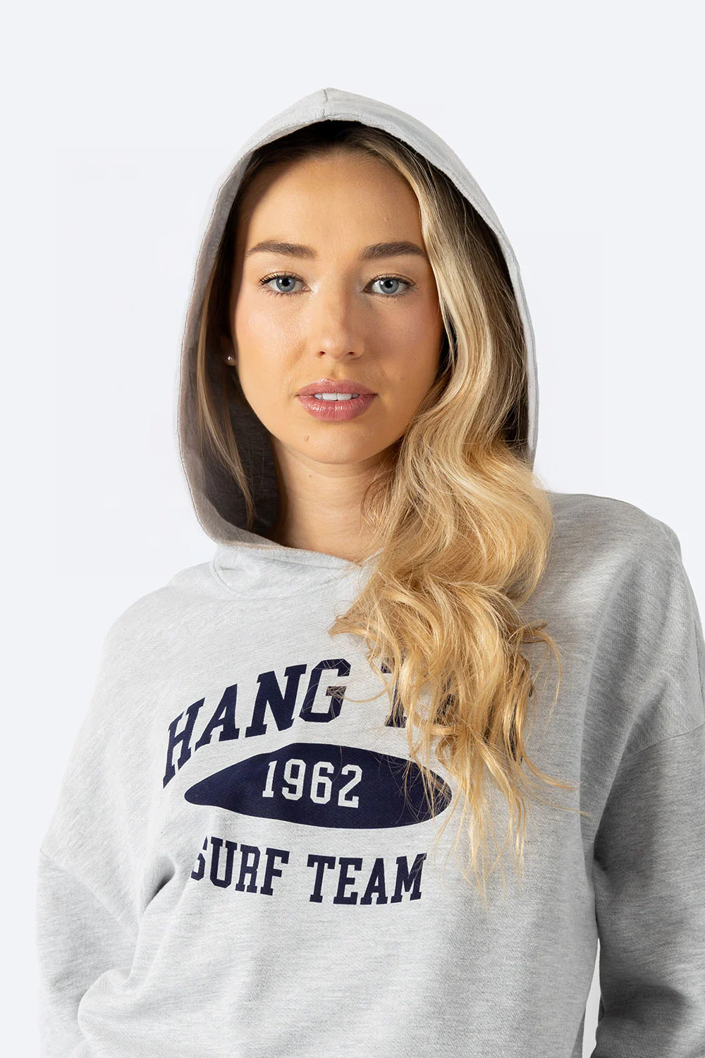 Sudadera cerrada gris con capucha SURF TEAM - Imagen 2