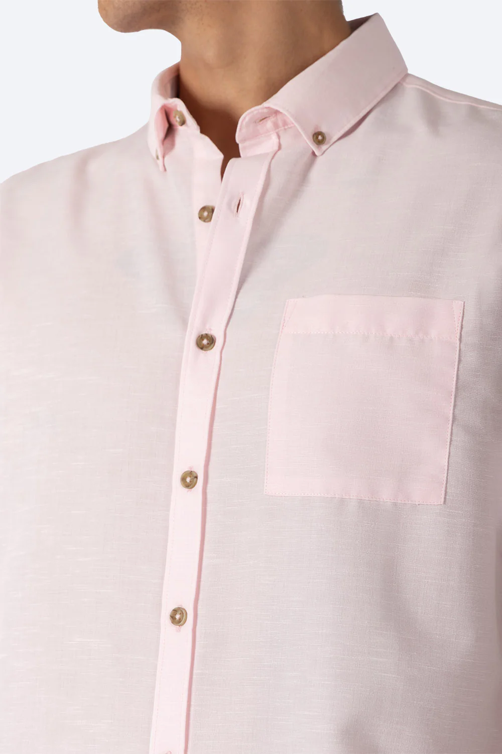 Camisa manga corta rosa claro - Imagen 4