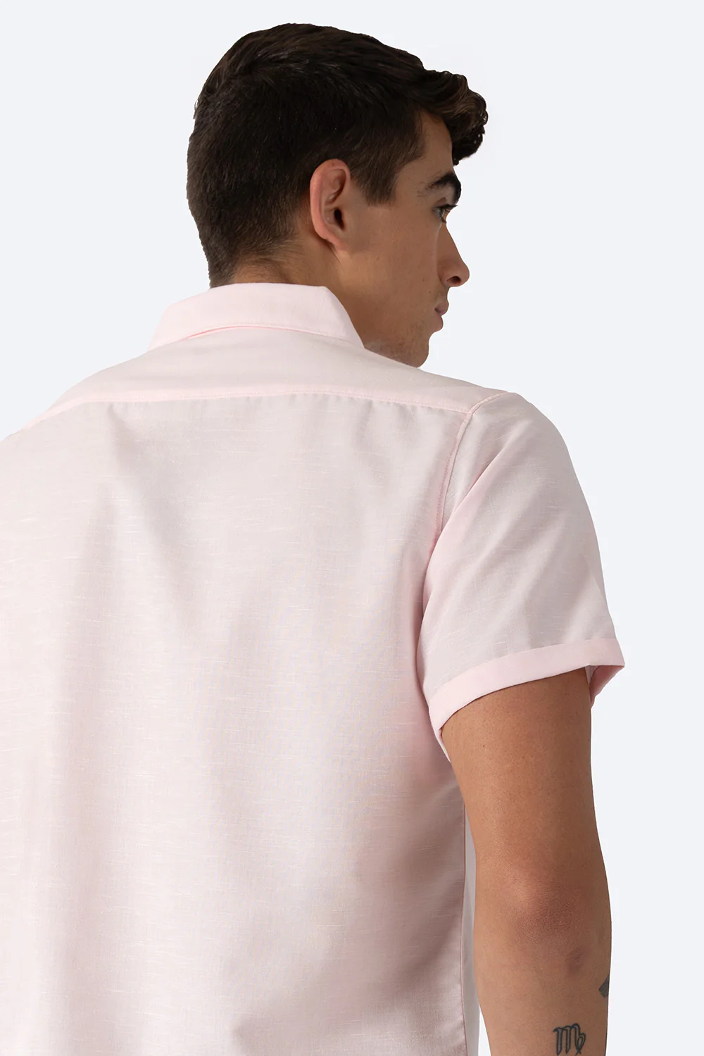 Camisa manga corta rosa claro - Imagen 2