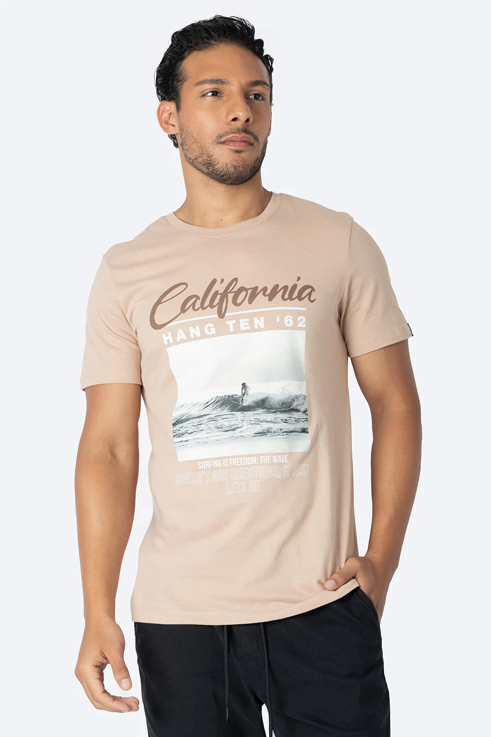 T-shirt café medio "CALIFORNIA"