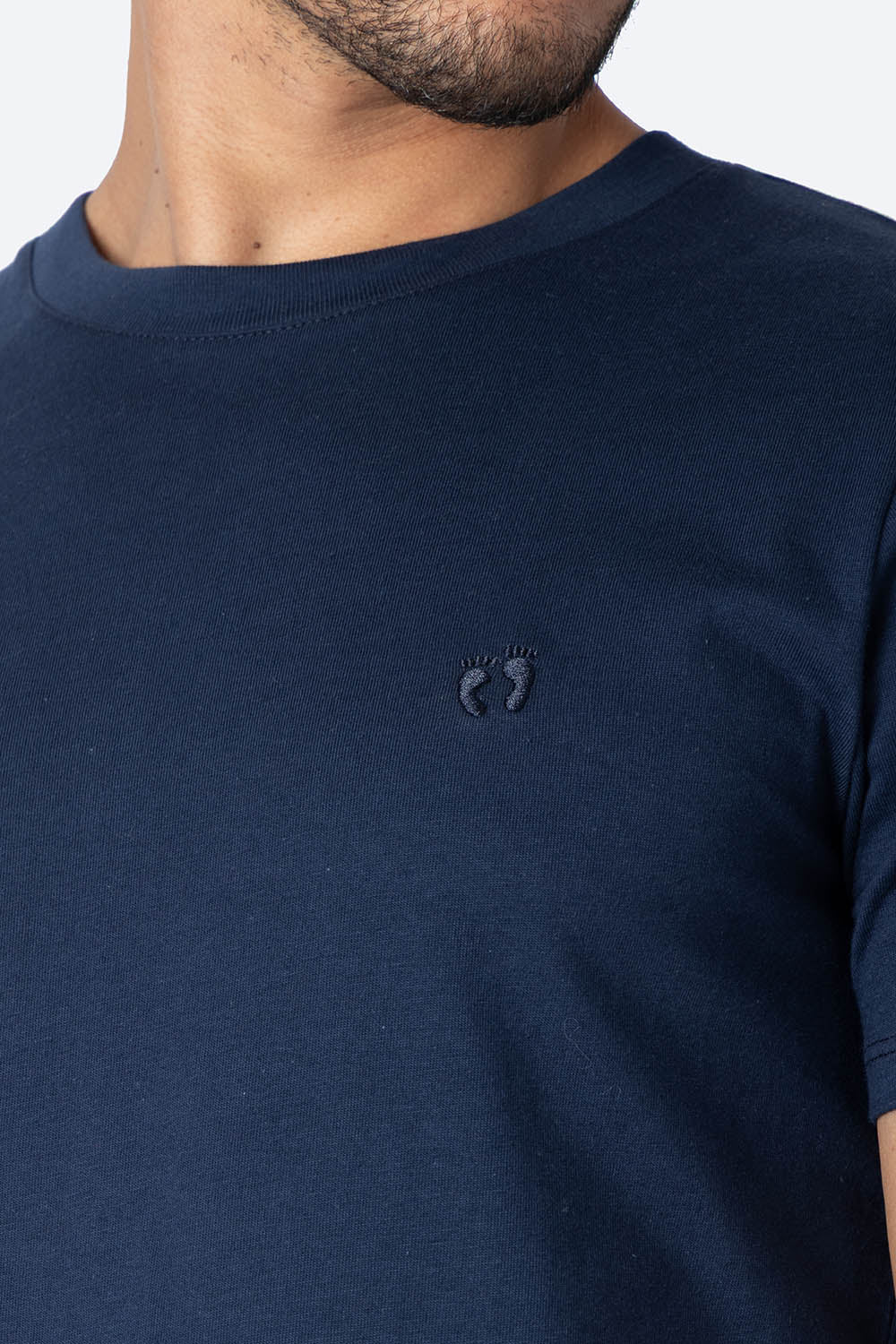 Básica azul marino cuello redondo - Imagen 3