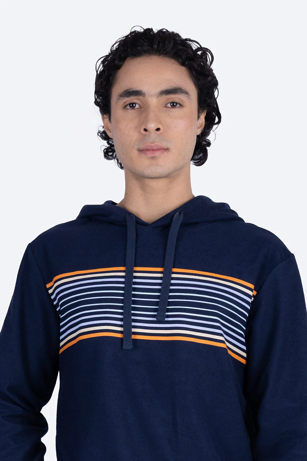 Sudadera cerrada azul con capucha - Imagen 3