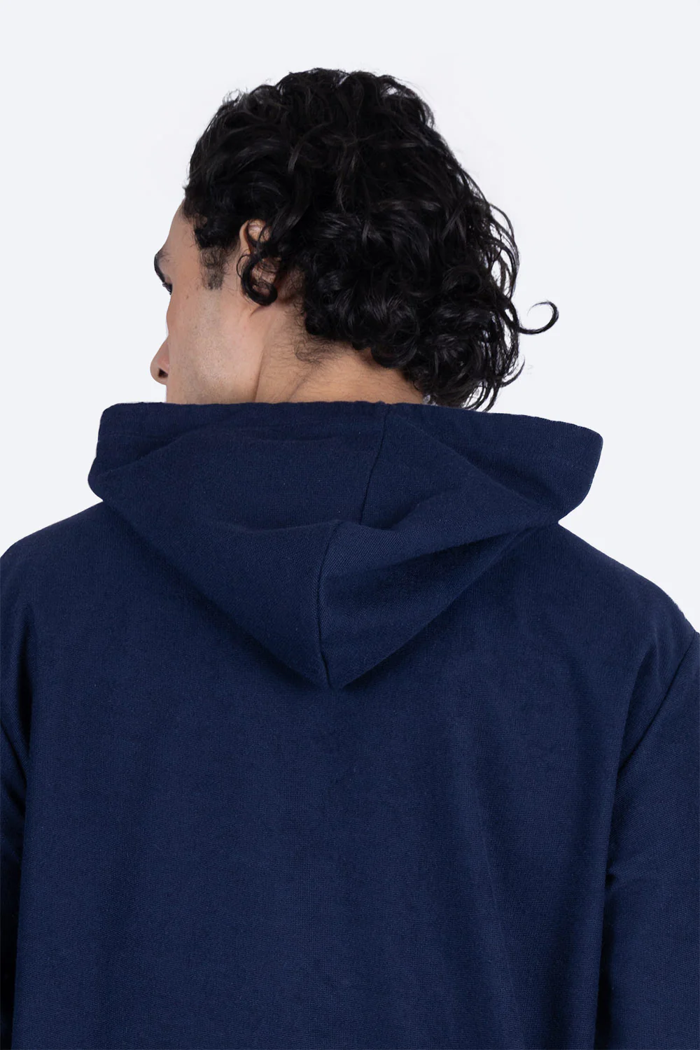 Sudadera cerrada azul con capucha - Imagen 2