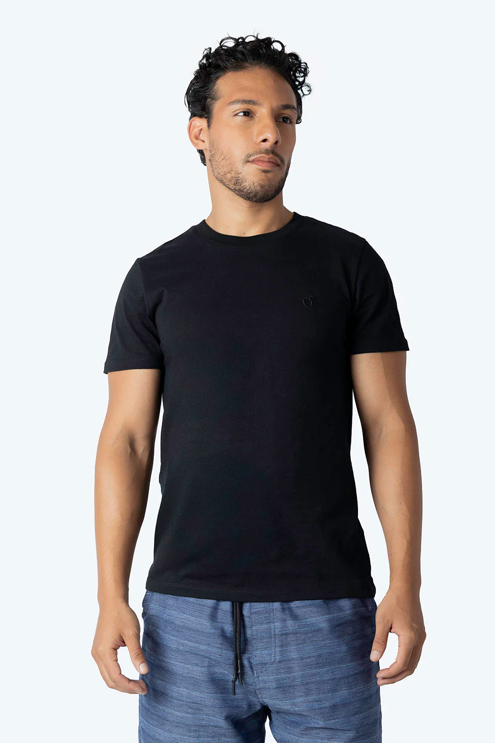 Básica negra cuello redondo