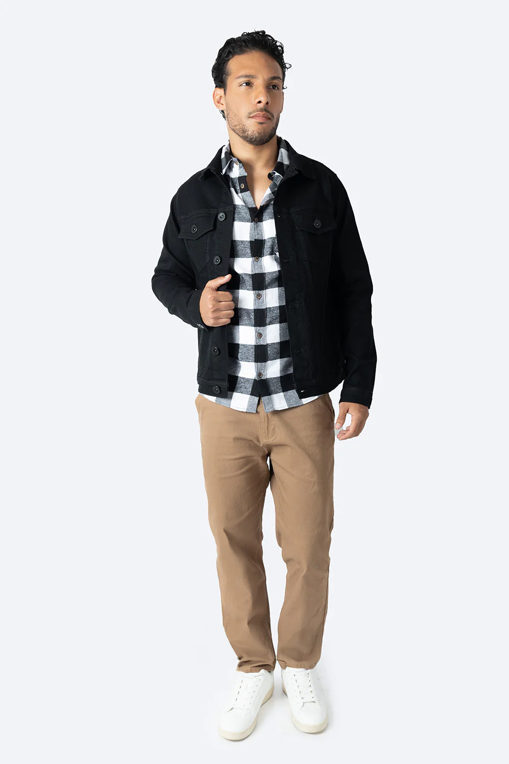 Chamarra denim negra - Imagen 4