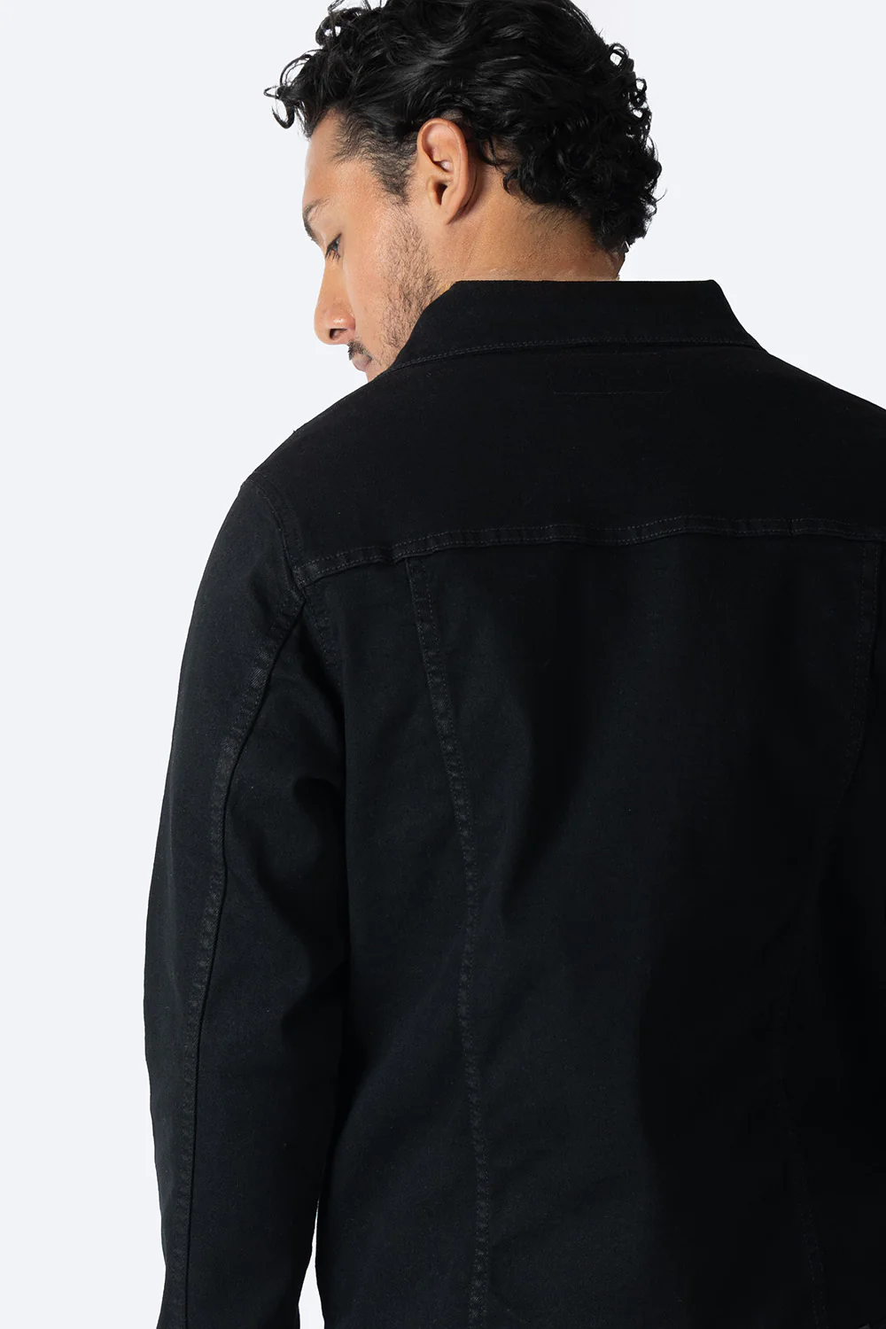 Chamarra denim negra - Imagen 2