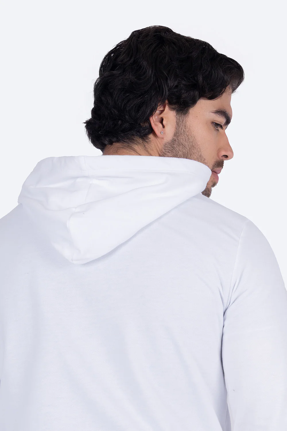 Sudadera cerrada con capucha blanca - Imagen 2