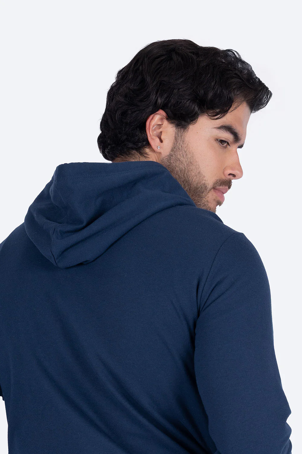 Sudadera cerrada con capucha azul marino - Imagen 3