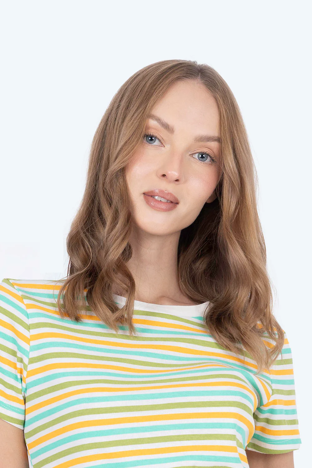 Playera rayada verde con amarillo - Imagen 4