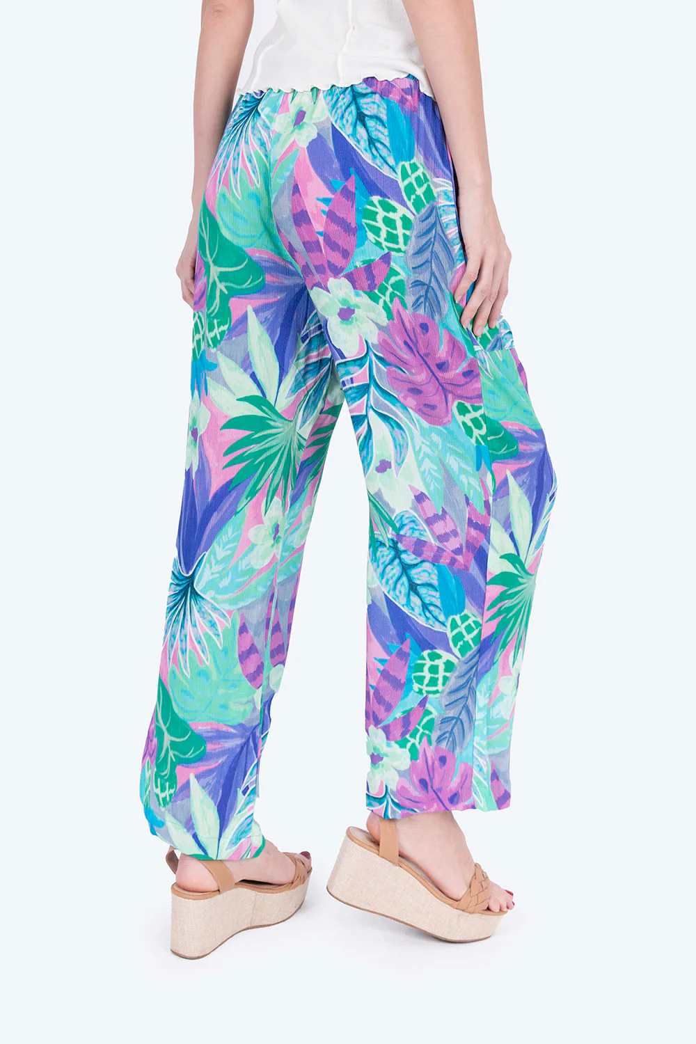 Pantalón casual floral multicolor - Imagen 2