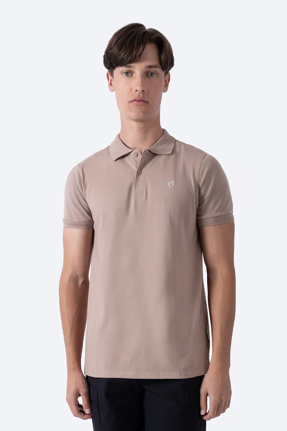 Polo chifón café claro