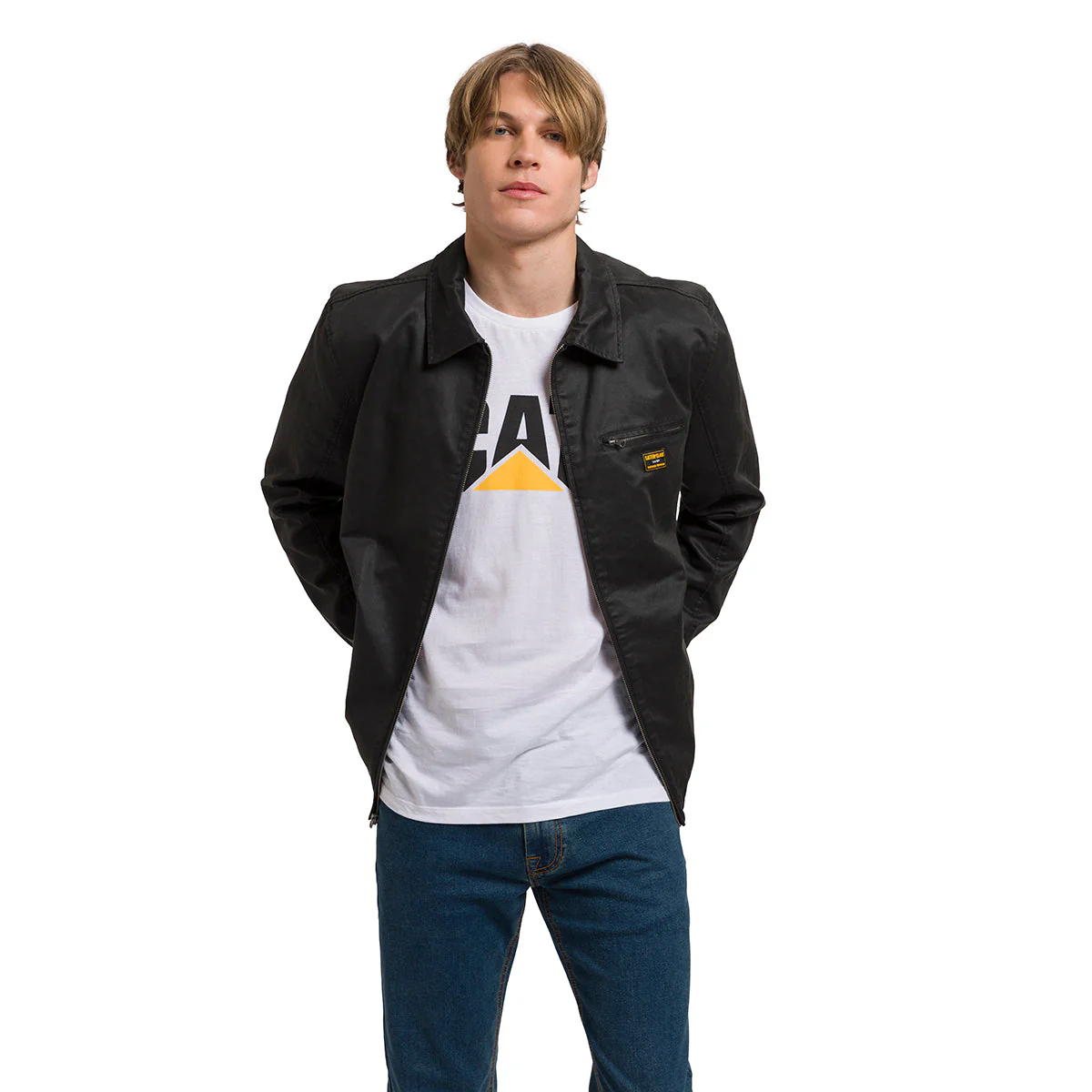 Jacket Waxed Chore para hombre color negro - Imagen 3