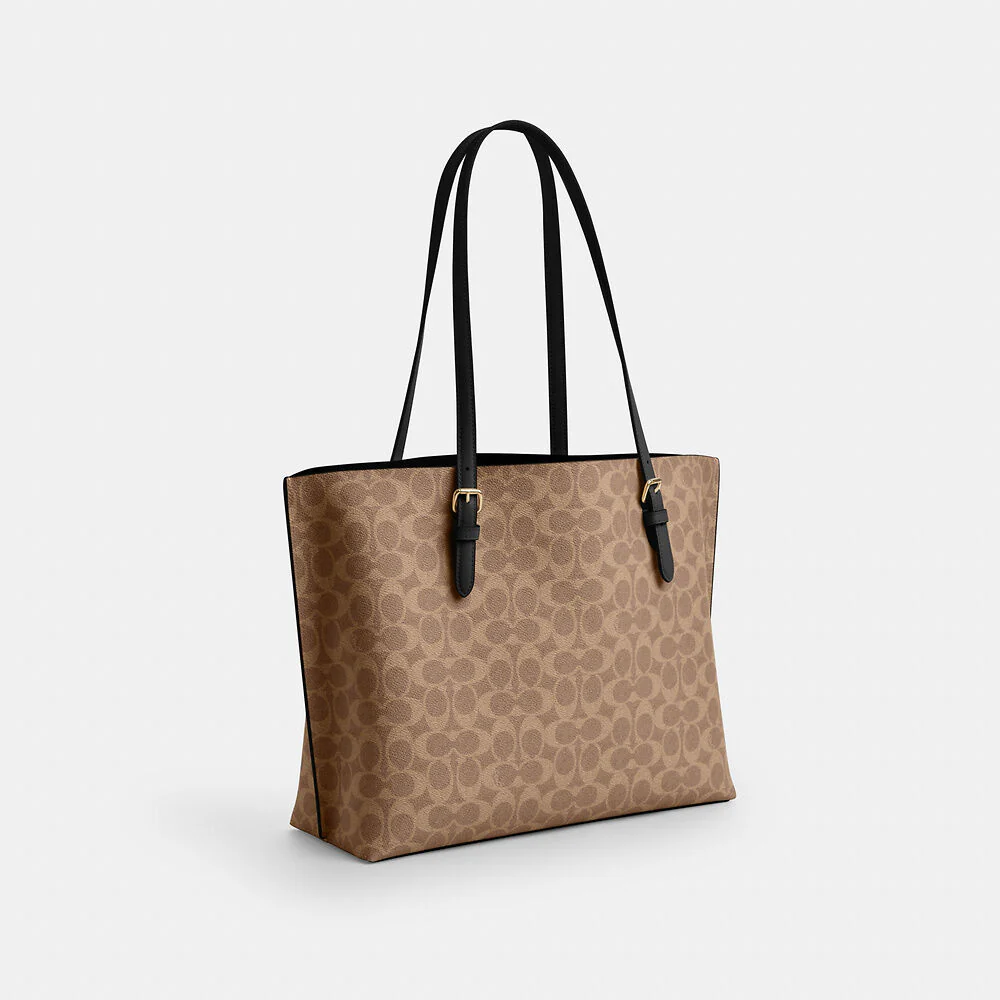 Coach Mollie Tote Bag en Signature Canvas Color Marron y Negro - Imagen 2