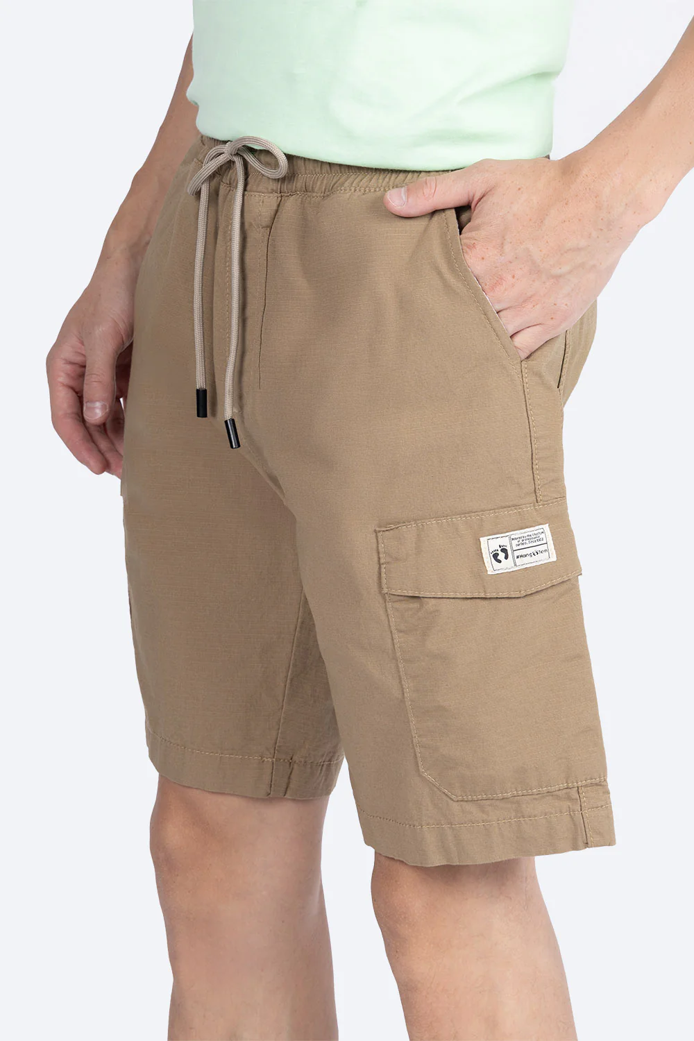 Bermuda café medio con jareta - Imagen 2