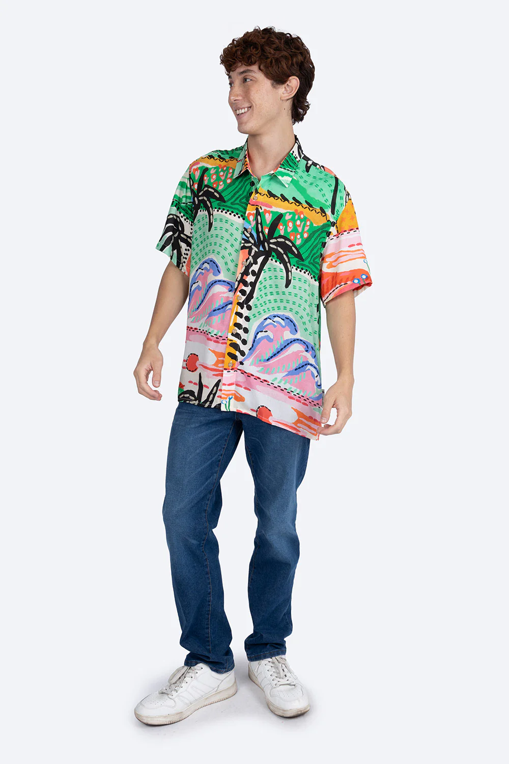 Camisa manga corta con diseño multicolor - Imagen 4