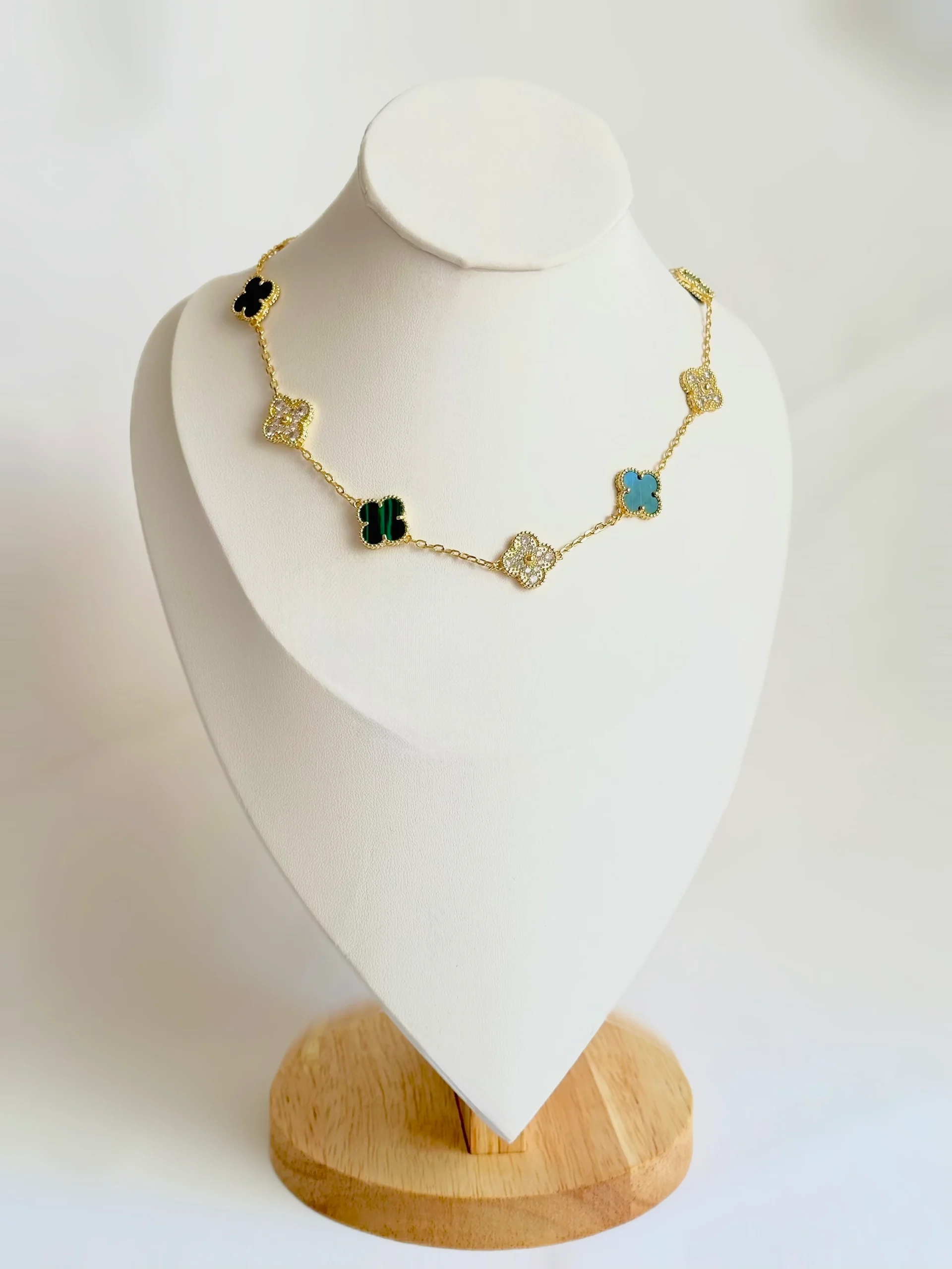 Collar 10 Tréboles Verde y Dorado Van Cleef & Arpels - Imagen 2