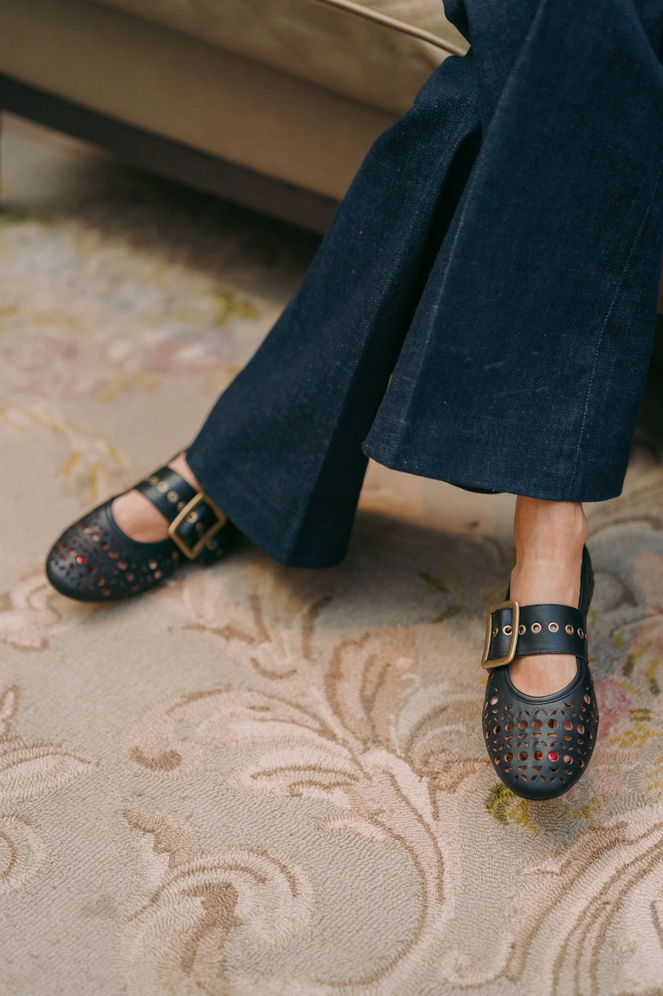 BAILARINAS CALADAS CON HEBILLA - ROCK NEGRO - Imagen 3