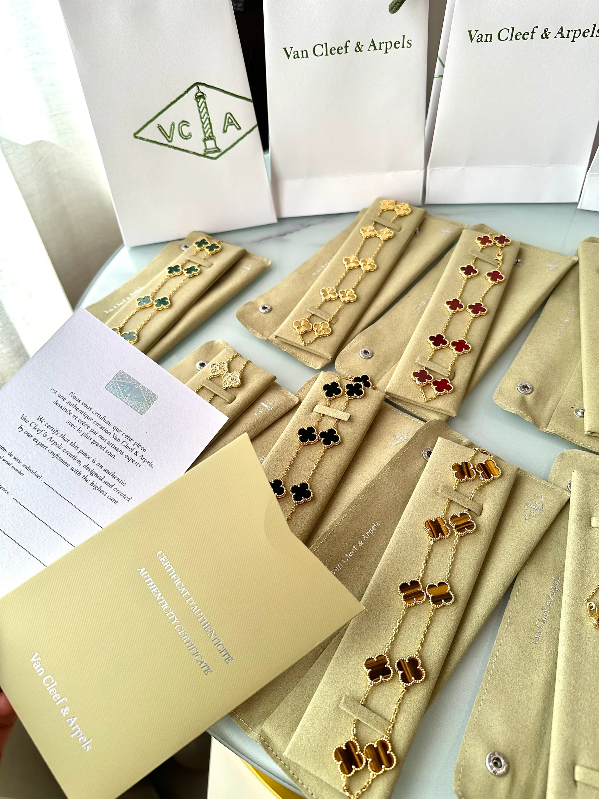 Collar 10 Tréboles Verde y Dorado Van Cleef & Arpels - Imagen 5