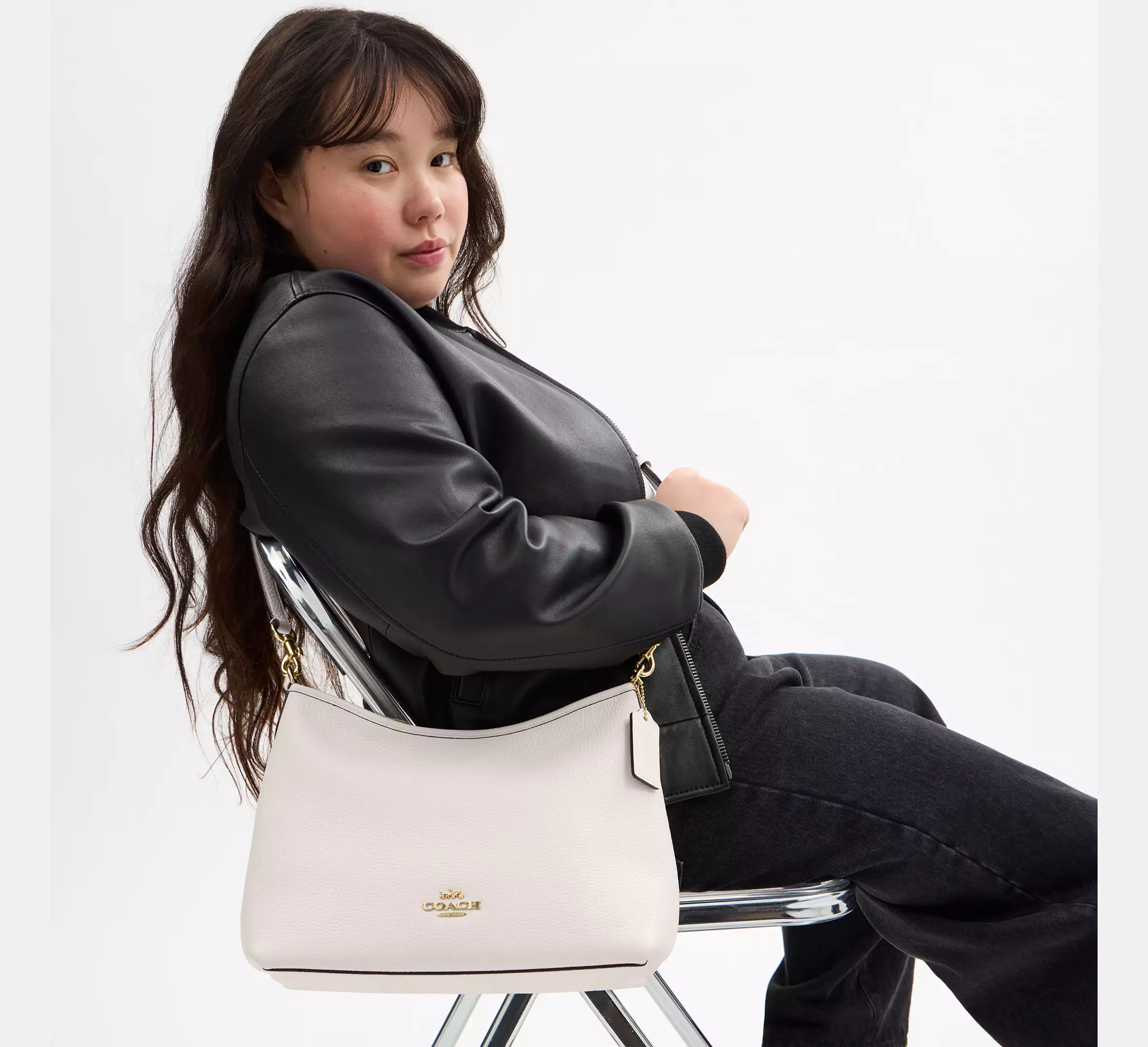 Coach Laurel Shoulder Bag Blanco Hueso - Imagen 6