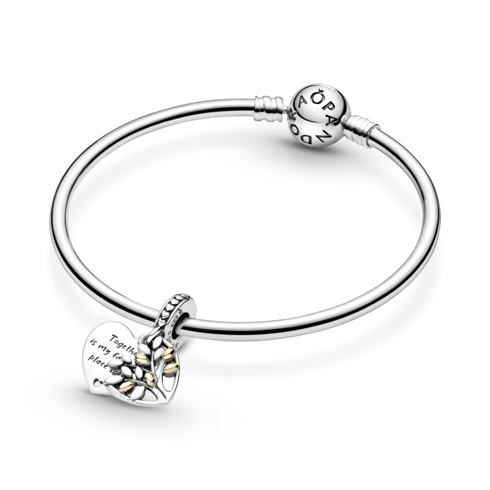 Charm Colgante Dos Tonos Corazón de Árbol Genealógico - Imagen 5