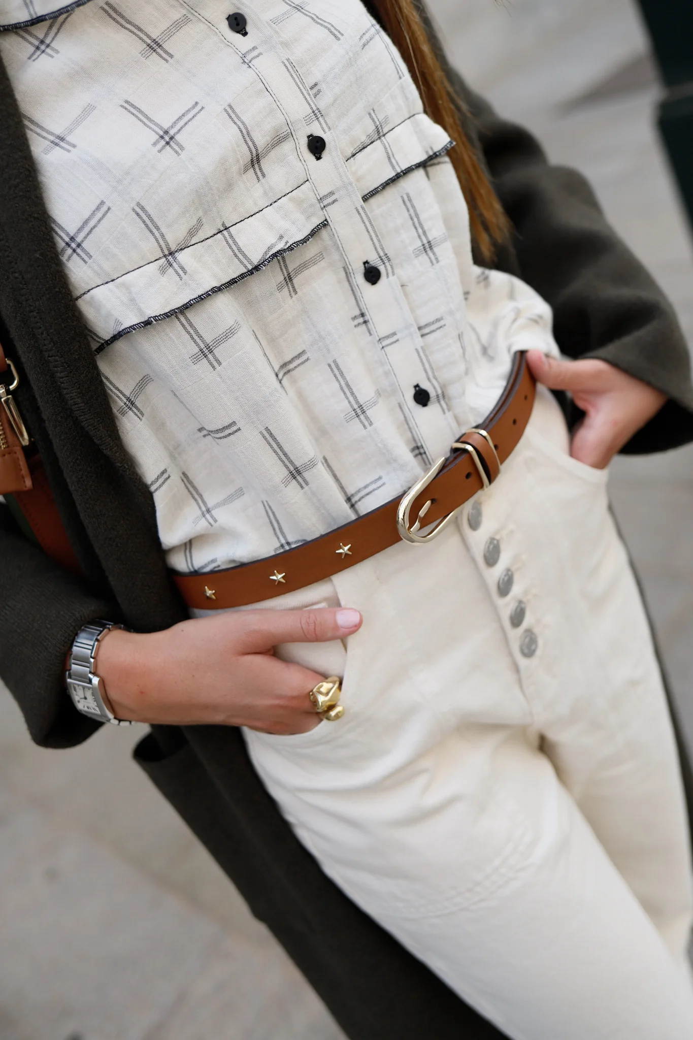 CINTURON FINO STARS CUERO - Imagen 8