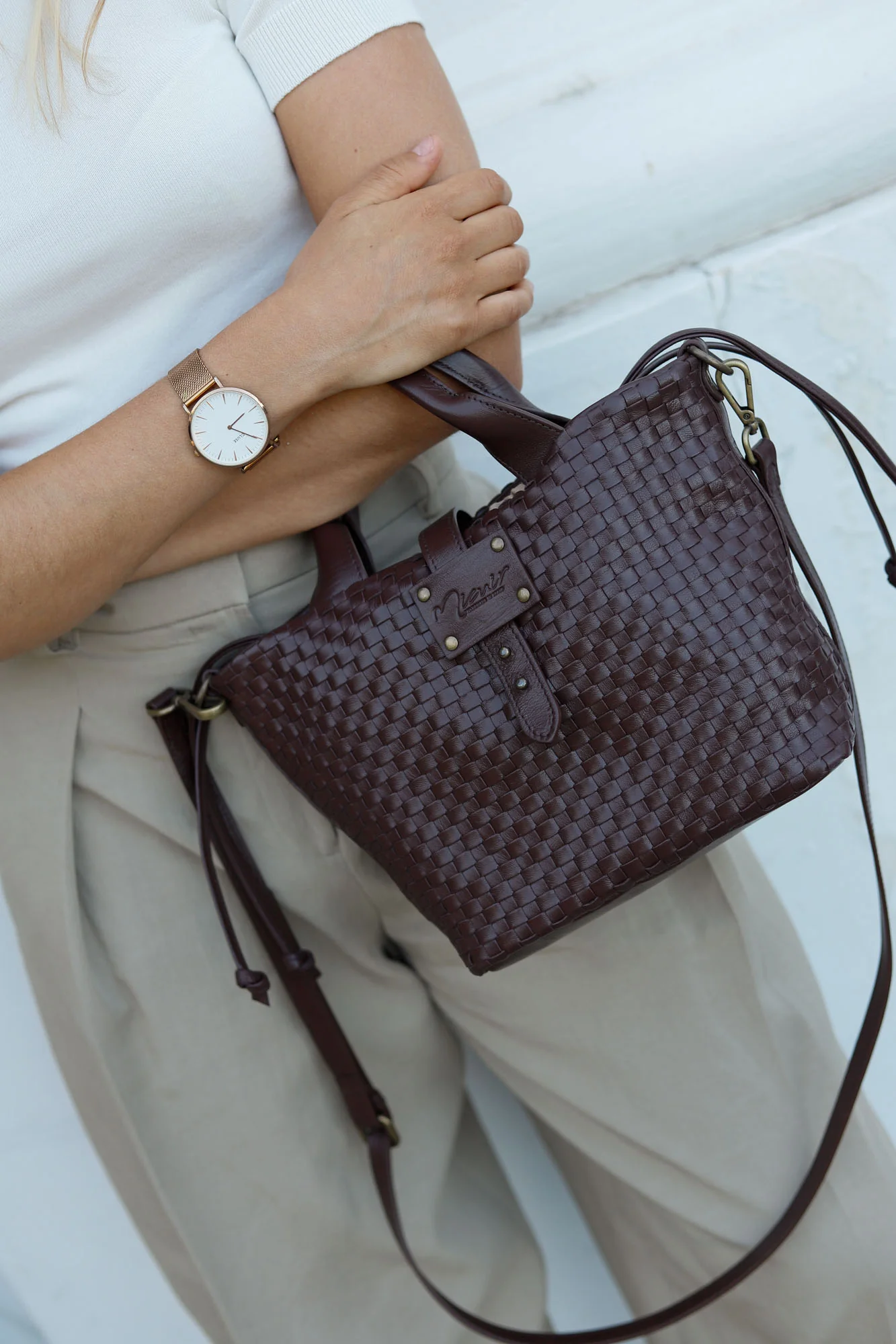 CAPAZO TRENZADO CHOCOLATE