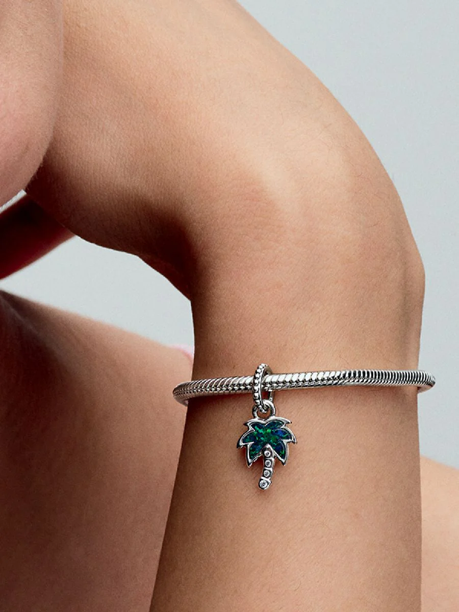 Charm Colgante Palmera Verde Opalescente - Imagen 5