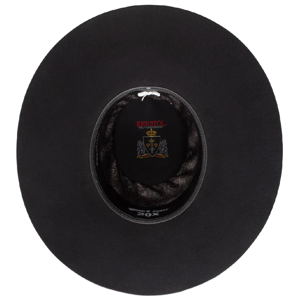 Resistol Rough N Ready 30X Black Open Crown - Imagen 5