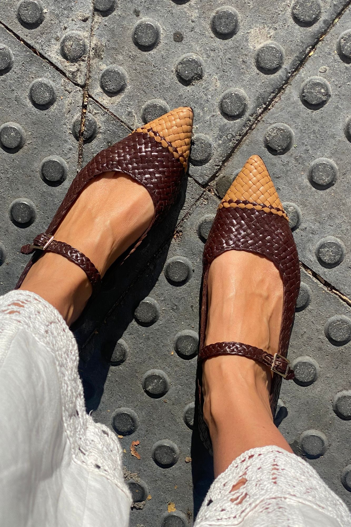 BAILARINA TRENZADA BIANCA CHOCOLATE 2CM