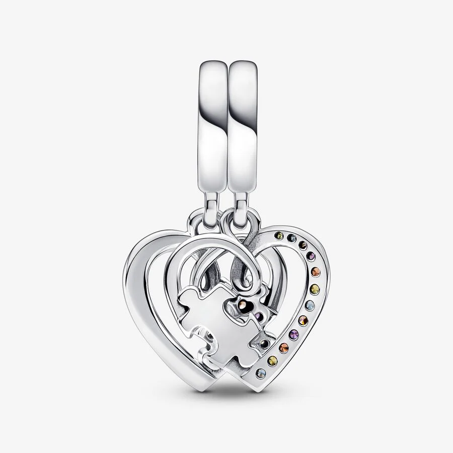 Charm Colgante Divisible Doble Corazones Best Friends - Imagen 6